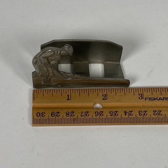 1989 Seagull Pewter Putting Golfer Business Card Holder Made in Canada - Picture 7 of 7